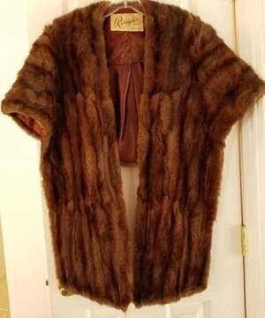 Brown Mink Stole- Size Free